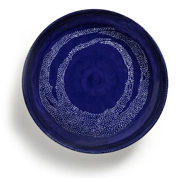 Serax Feast Dienblad M - blauw/ dot wit