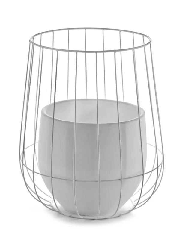 Serax Pot in Cage Bloempot - wit