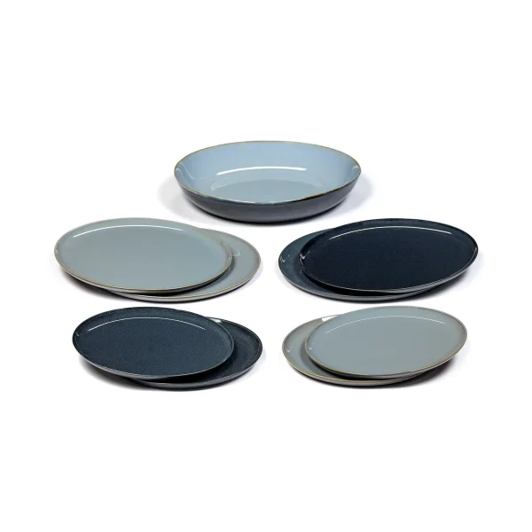 Serax Terres de Rêves dinner set 9-delig Smokey blue-dark blue