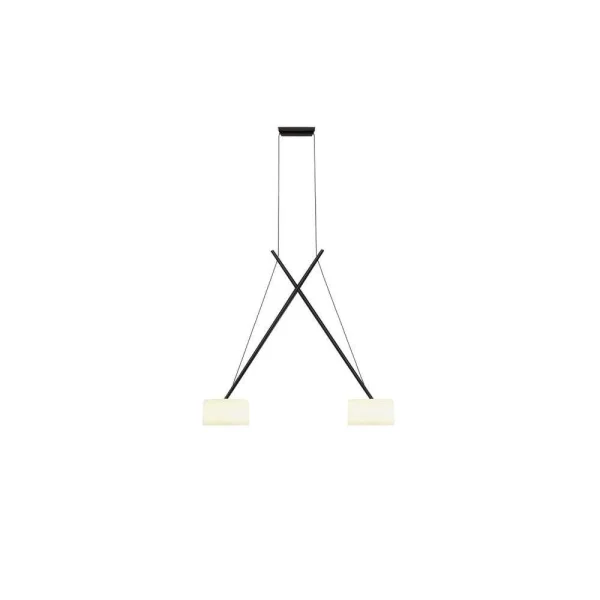 Serien Lighting - Twin LED Hanglamp Black/Glass