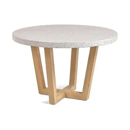 Shanelle, Shanelle ronde tafel in wit terrazzo Ø 120 cm (mtk0229)