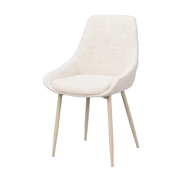 Sierra eetkamerstoel licht beige - beige poten