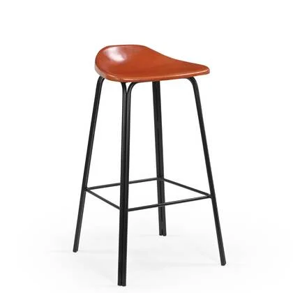 Signature - Barkruk van leer - ROCKIE - H82 cm