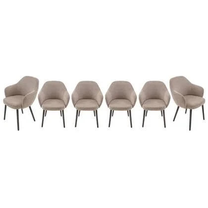 Signature - Bridgefauteuils in stof Ernest - Set van 6 - Mol