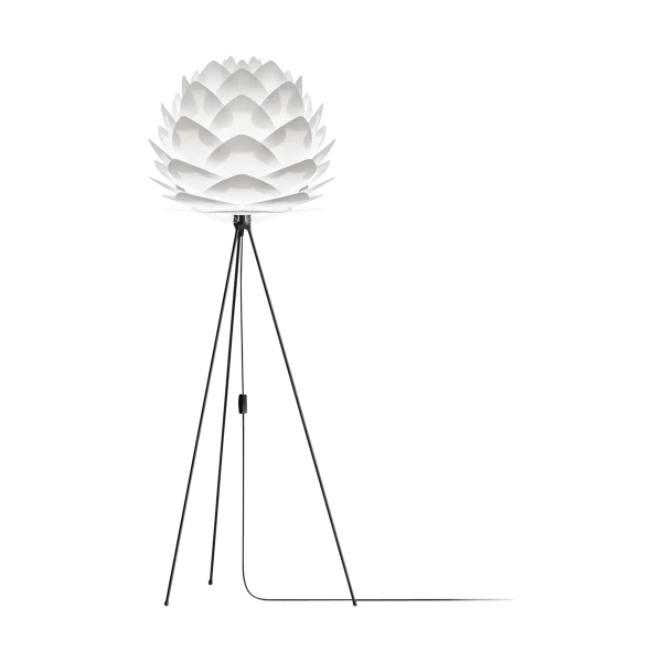 Silvia Medium vloerlamp white - met tripod zwart - Ø 50 cm