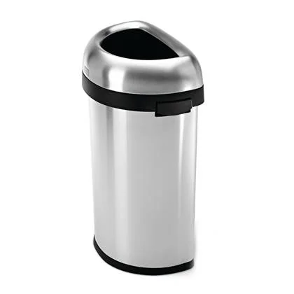 Simplehuman Half Rond Bullet Open Afvalemmer 60 Liter