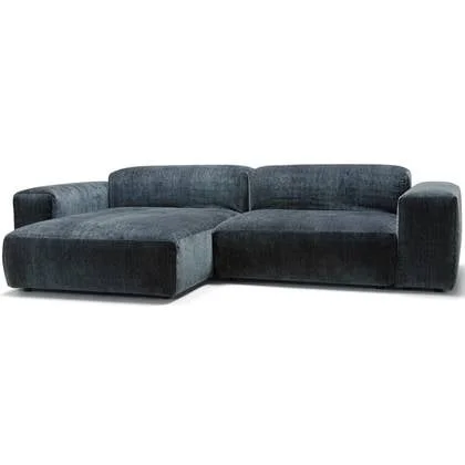 Sits Edda Chaise Longue + 2-Zits Bank Donkerblauw