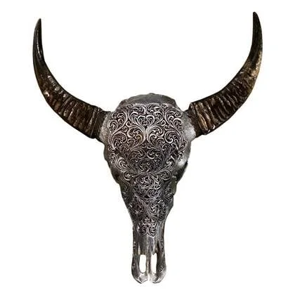 Skull Decoratie - Buffel schedel skull bedrukt - Skull - Dierenhoofd