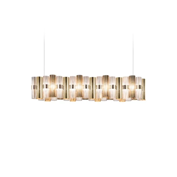 Slamp - La Lollo LED hanglamp, goudkleurig, 140 cm