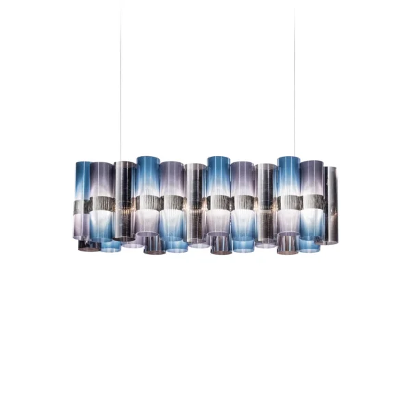 Slamp - LED hanglamp La Lollo, blauw/paars, 100 cm