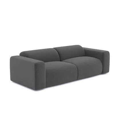 Sofa 3 zits bouclette grafiet grijs 205cm