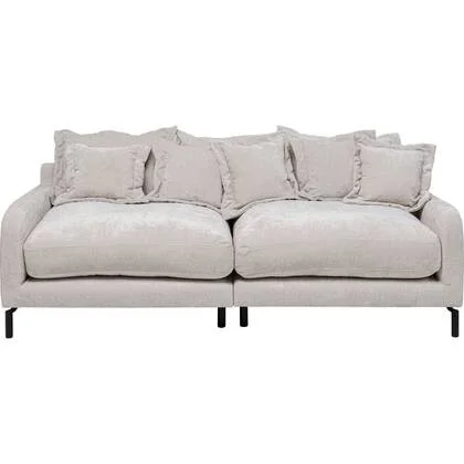 Sofa Lullaby 3-Zits fluweel creme Kare Design