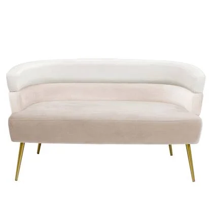 Sofa Sandwich 2-Zits fluweel creme Kare Design