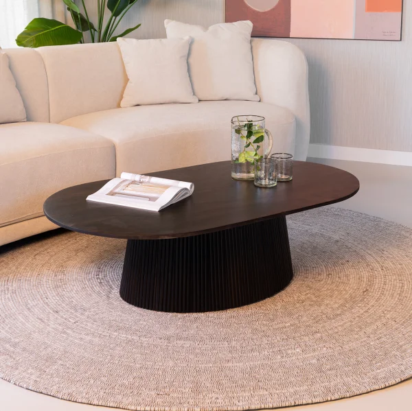 Sohome Ovale Salontafel Olav Mangohout, 120 x 70cm - Walnoot - Ovaal - Japandi