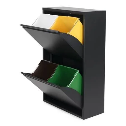 Spinder Design Gigi Afvalemmer 1,8L - B 60 cm - Zwart