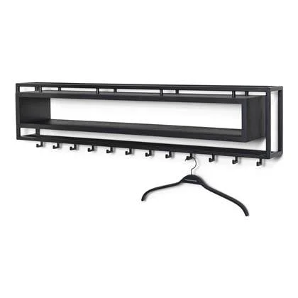 Spinder Design kapstok School 120 Black Edition - Zwart - 12 haken
