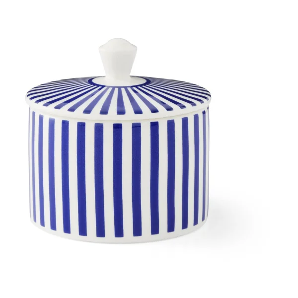 Spode Steccato suikerpot met deksel 29 cl Blauw-wit