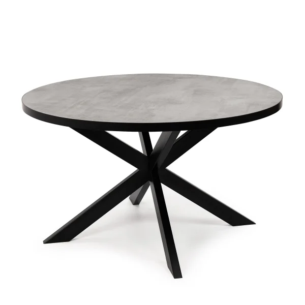 Stalux Ronde Eettafel Daan - zwart / beton