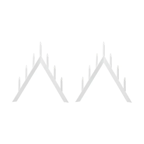 Star Trading Arrow adventskandelaar 64,5 cm 2-pack - Wit Arrow adventskandelaar 64,5 cm 2-pack - Wit