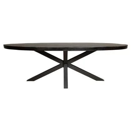 Starfurn Eetkamertafel Denver Black | Ovaal | 210 cm