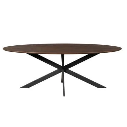 StarFurn - Eettafel Ovaal Bruin Hout - 210x100x76cm - Ferris