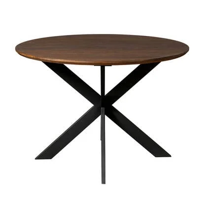 StarFurn - Eettafel Rond Bruin Hout - 110x110x76cm - Ferris