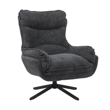 StarFurn - Fauteuil Donkergrijs Stof - Draaibaar - Vera