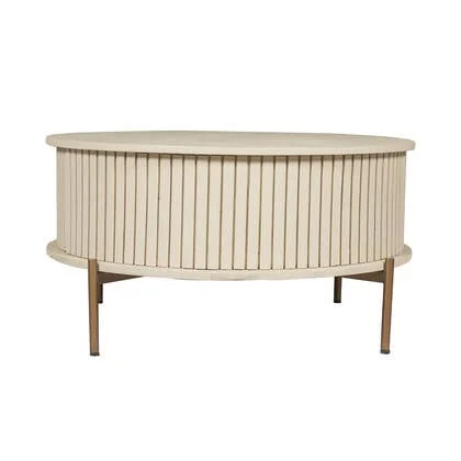 StarFurn - Salontafel Rond Zand Hout - 80x80x40cm - Madison