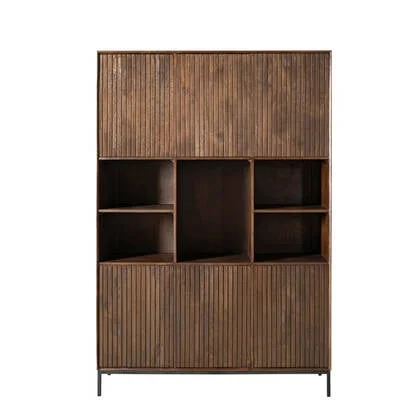 StarFurn - Vakkenkast Bruin Hout - 135x45x200cm - Madison XL