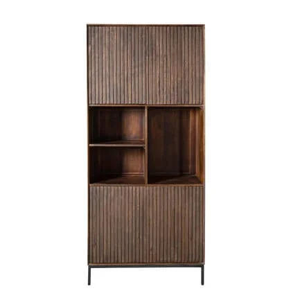 StarFurn - Vakkenkast Bruin Hout - 90x45x200cm - Madison