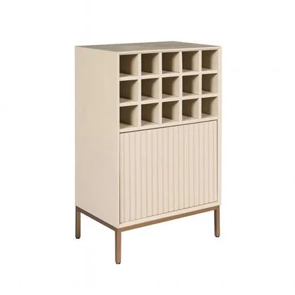 StarFurn - Wijnkast Zandkleur Hout - 55x35x90cm - Madison