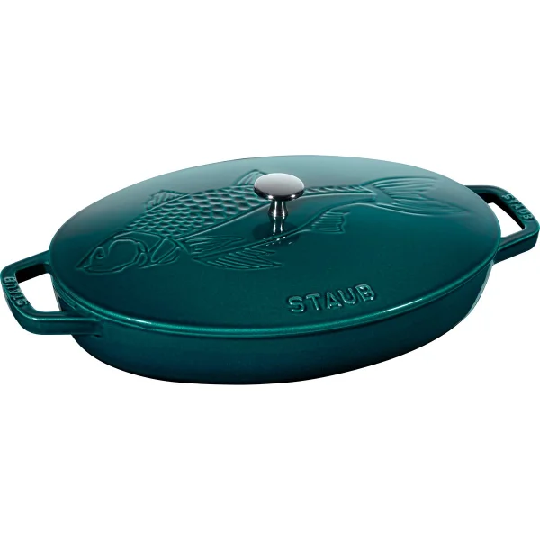 STAUB La Mer ovale braadpan, drielaags emaille 32 cm