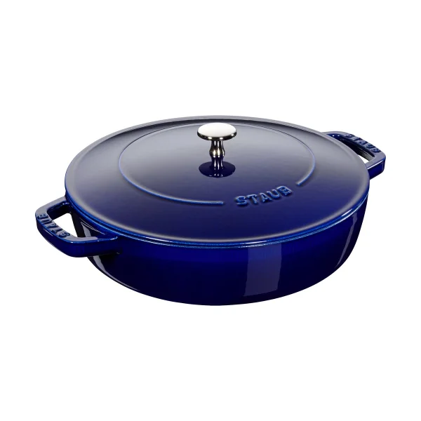 STAUB Staub Chistera braadpan gietijzer Ø24 cm Donkerblauw