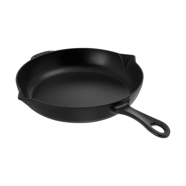 STAUB Staub gietijzeren koekenpan met schenktuit Ø26 cm Zwart