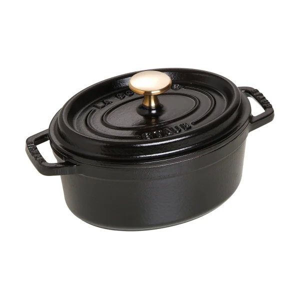 STAUB Staub La Cocotte ovale pan gietijzer 1 L Zwart