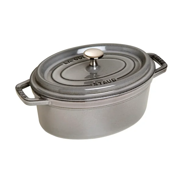 STAUB Staub La Cocotte ovale pan gietijzer 2,35 L Grafietgrijs