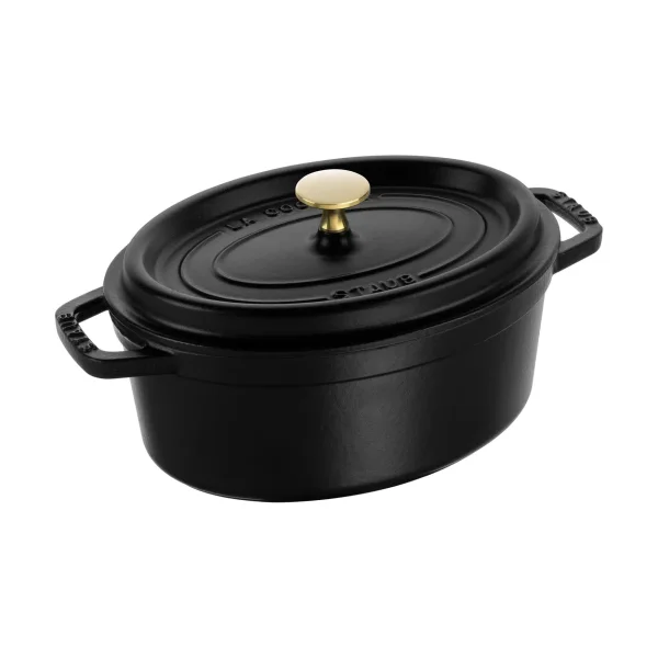 STAUB Staub La Cocotte ovale pan gietijzer 2,35 L Zwart