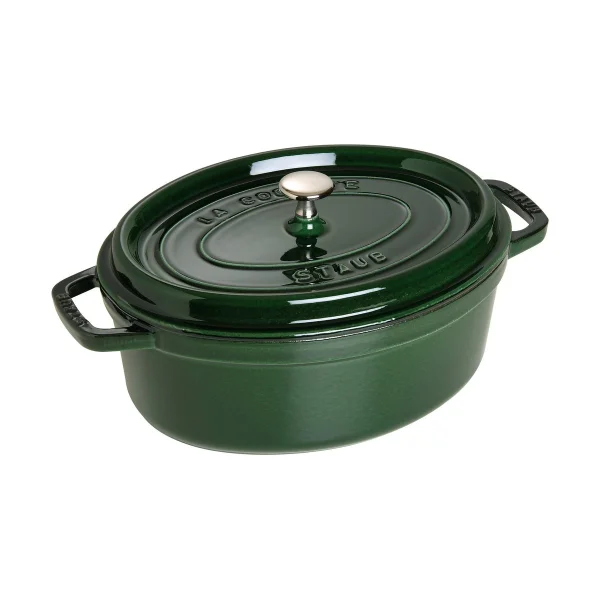 STAUB Staub La Cocotte ovale pan gietijzer 4,2 L Basilicumgroen