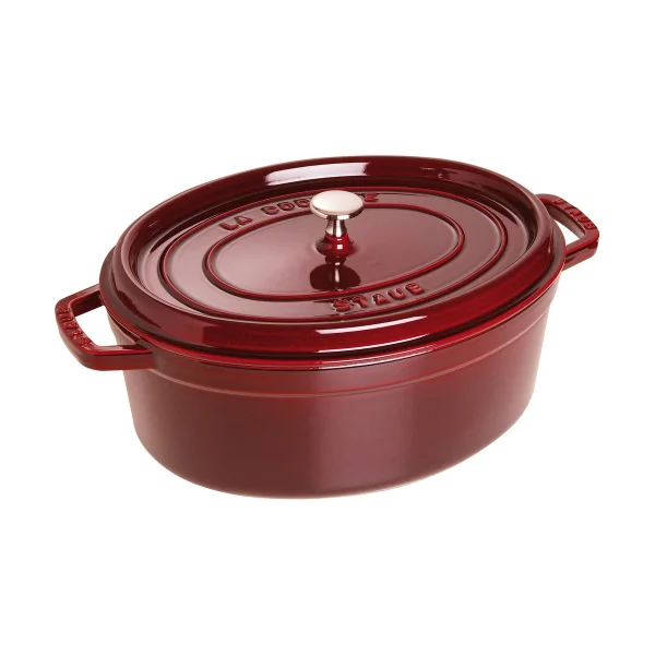 STAUB Staub La Cocotte ovale pan gietijzer 6,7 L Granaatrood