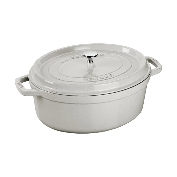 STAUB Staub La Cocotte ovale pan gietijzer 6,7 L White truffel
