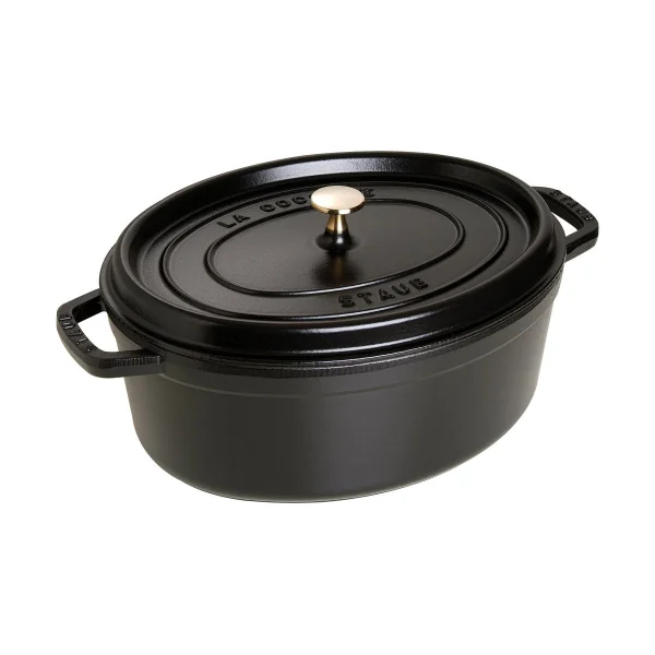 STAUB Staub La Cocotte ovale pan gietijzer 6,7 L Zwart