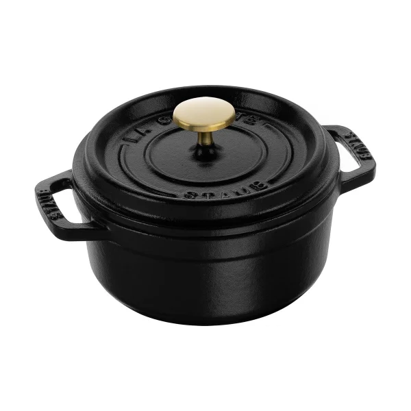 STAUB Staub La Cocotte ronde pan gietijzer 0,8 L Zwart