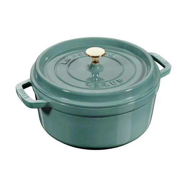 STAUB Staub La Cocotte ronde pan gietijzer 3,8 L Eucalyptus hout