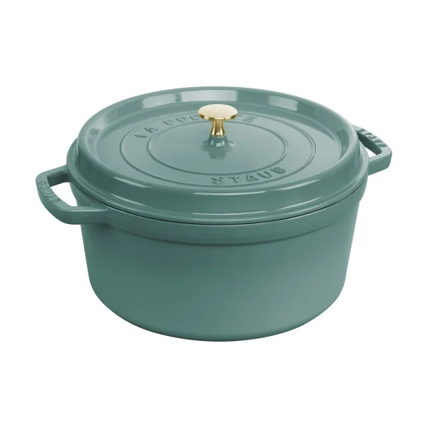 STAUB Staub La Cocotte ronde pan gietijzer 6,7 L Eucalyptus hout