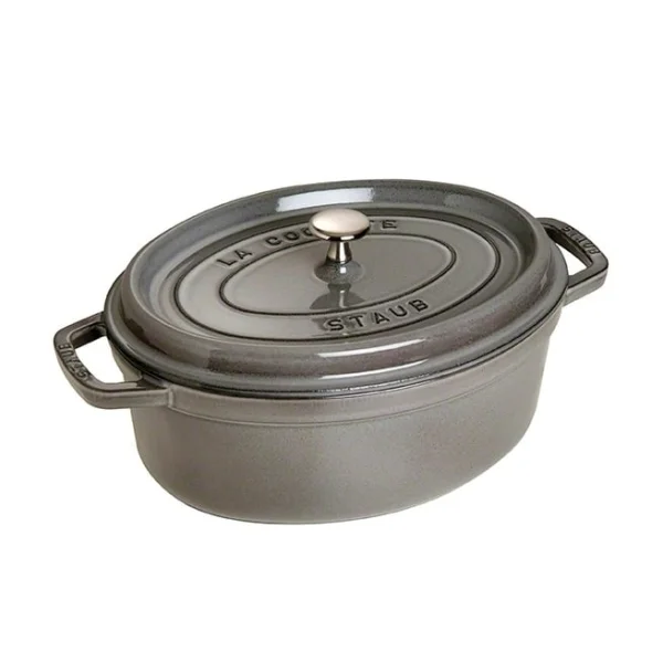 STAUB Staub ovale braadpan van gietijzer 4,2 l grijs