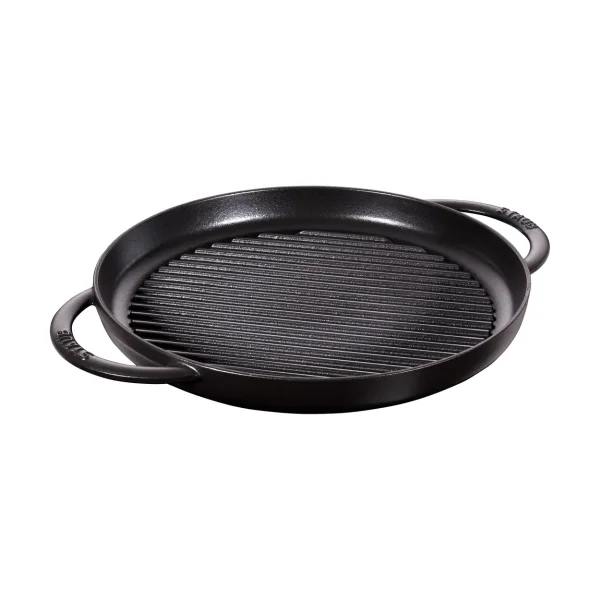 STAUB Staub Pure grillpan gietijzer rond zwart Ø30 cm