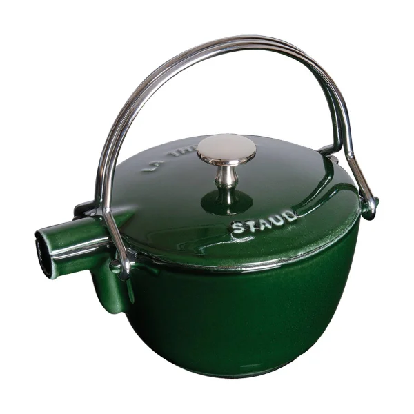 STAUB Staub theepot gietijzer rond 1,15 L Basilicumgroen
