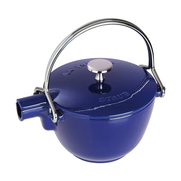 STAUB Staub theepot gietijzer rond 1,15 L Donkerblauw