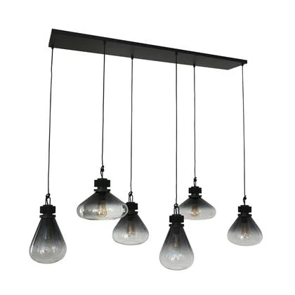 Steinhauer Flere Hanglamp Zwart Zeslichts