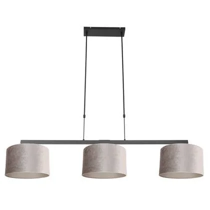 Steinhauer - hanglamp - Stang - zwart - metaal velours stof - grote